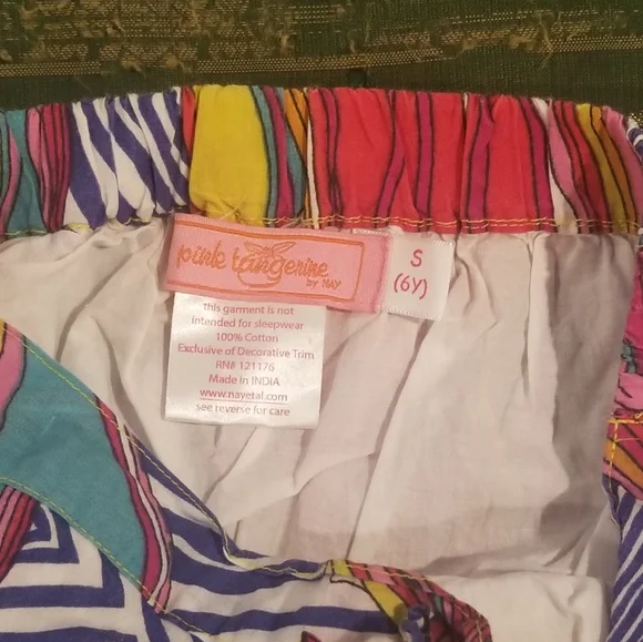 Boho shirt and skirt set size 6 (like new)